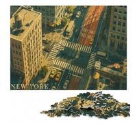 New York Cityscape Aerial View Wooden Jigsaw Puzzle, Gift for Adults | A hands-on home pastime - a clear build method in spare time.