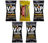 New York Delhi ViPnuts, Barista Bites Selection Box with Chocolate Coffee Beans, Hot Toffee and Cocoa Caramel Box of 5.