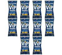 New York Delhi ViPnuts, Classic Sea Salt Peanuts, Vegan, Gluten Free and High Protein. 10 x 63g
