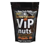 New York Delhi ViPnuts Hero Size Cocoa Caramel (1x333g) Peanuts Caramelised in Butter Dusted with Cocoa