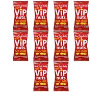 New York Delhi ViPnuts, Hot Chilli Flavoured Peanuts, Vegan, Gluten Free, High Protein. 10 x 63g