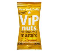 New York Delhi ViPnuts, Hot Honey and Mustard Flavoured Peanuts, Vegetarian, High Protein. 63g