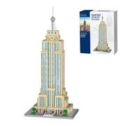 New York Empire State Building Blocks Set, Commemorative Architectural Model Building Kit, World Famous Landmark Model Set, Modular House Architectural for Gift Home Decoration (8893)