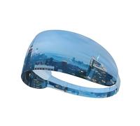 New York Fashion City Patterned sports headband, yoga elastic headband, suitable for running, fitness, cycling and other sports.