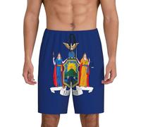 New York Flag Men'S 1-Pack Sleep Shorts Loungewear With Side Pockets, Breathable Fit, Available In Big.