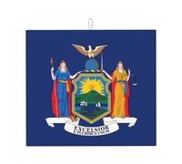 New York Flag Print Drying Mat for Kitchen Absorbent Non-Slip Reusable Pad Countertops Daily Routine