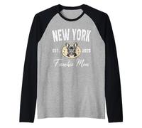 New York Frenchie Mom T-Shirt NYC French Bulldog Dog Lover Raglan Baseball Tee