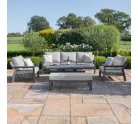 New York Garden Sofa Set - 3 Seater - Rising Table - Dove Grey