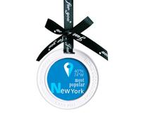 New York Geography Coordinates Trave Ornament Charm Aromatherapy Pendant Charm