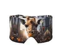 New York Giraffe Street Unisex Side Sleeping Headband, Sleeping Eye Mask and Ear Muffs, (26.8 * 4.3 inches), Indoor and Outdoor Travel Yoga Adjustable Comfort Eye and Ear Muffs,
