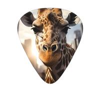 New York Giraffe StreetGuitar Picks, 12-Piece Pattern Set, Three Different Thicknesses for Acoustic Electric Guitar and Other Instruments