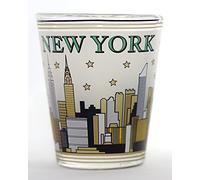 New York Gold and Black Skyline Shot Glass