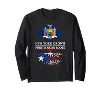 New York Grown with Puerto Rican Roots - Puerto Rico Long Sleeve T-Shirt