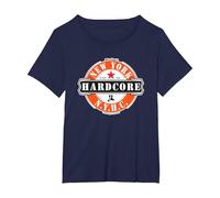 New York Hardcore NYHC USA Straight Edge x Vegan Moshpit T-Shirt, Women's Plus, Navy Blue, 2X
