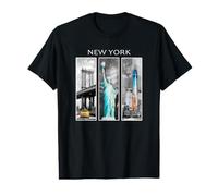 New York Iconic Historic Landmarks Authentic Design Souvenir Value Graphic T-Shirt