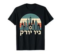 New York in Hebrew Jewish Star of David Jew New York Skyline T-Shirt