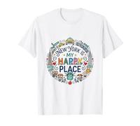 New York is My Happy Place Retro NYC Typography T-Shirt