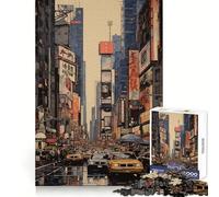New York Japanese Style 1000 Pieces Jigsaw Puzzles for Adults Mind Skill Toy Easy Leisure Design Assembly Seasonal Gift (38x26cm)