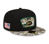 New York Jets Cap (Size 7 3/8) Adult NFL New Era Black Fitted Hat - New