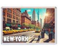 New York - Jumbo Artistic Fridge Magnet 96 x 67mm