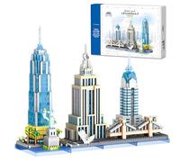 New York Landmarks City Skyline Building Blocks Set, 3262 PCS Micro Bricks Street View Architecture Building Model Toys for Home Decor, Famous Iconic Skyline Building Kit, Gifts for Adults & Teens