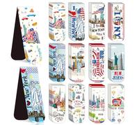 New York Magnetic Bookmark Gifts - Eiapadeor 48PCS NYC America City Magnetic Bookmarks Travel Holiday Book Markers Page Clip for Women Book Lovers Traveler Students Teacher New York Souvenirs Gift