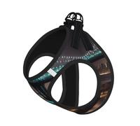 New York Manhattan Bridge Night Adjustable Reflective Harness Leash Set For Cats And Dogs, Soft Breathable Mesh Vest With Escape-Proof Design For Small Pets
