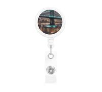 New York Manhattan Bridge Night Print Badge Holders for Securing onto Pockets and Purse Straps for Work Office Hospital