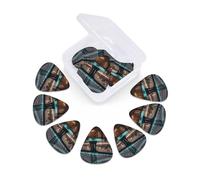 New York Manhattan Bridge Night print Guitar Picks 12 Pack, Mixed (0.46-0.96mm) with Storage Case for Guitar,ukulele