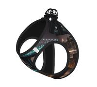 New York Manhattan Bridge Night Print Pet Leash Vest For Small Dogs Cats, Adjustable Pet Harness Vest, Outdoor Walking Hiking