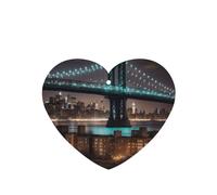 New York Manhattan Bridge Night Printing 10 Pieces Air Freshener Cards,Car Scented Hanging Air Freshener Fragrant Sheets For Car Use