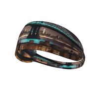 New York Manhattan Bridge Night Printing Double-Sided,Unisex Elastic Sports Headband,Ideal As A Gift for Sports-Loving Friends,Family