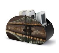 New York Manhattan Bridge Night Remote Control Holder with 5 Compartments