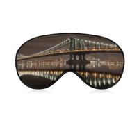 New York Manhattan Bridge Night Sleep Mask Eye Mask Travel Eye Cover