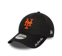 New York Mets Cap Adjustable Mens New Era 9Forty Visor Script Black