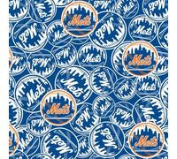New York Mets Cotton Fabric - MLB Team Logo Cotton Fabric by The Yard, Fat Quarter, Half Yard, 1 Yard, 2 Yard Cuts