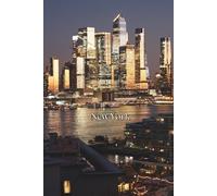 New York: New York Night Skyline Notebook - Manhattan at Dusk Cover - 6 x 9 inch Hardcover Journal - 120 Lined Pages - NYC Night Lights Diary for ... Writers, Travelers, Students, and City Lovers