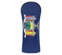 New York New Yorker Ny Flag Blue Golf Club Cover Set Premium Leather Headcovers with Interchangeable No. Tags for Driver, Woods and Hybrid