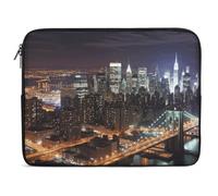 New York Night Laptop Sleeve 12inch Laptop Protective Case for Women Men Shockproof Computer Cover Portable Notebook Briefcases Computer Carrying Bag Lap Top Protector Compatible with Notebooks