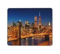 New York Night Mouse-Pad Non-Slip Rubber Base Mousepads for Office Home 9.4"x7.9"