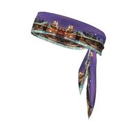 New York Night Patterned sports headband for men and women, sweat-absorbing headband for badminton, mountaineering and cycling
