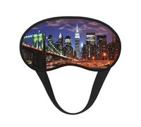 New York Night Sleep Mask for Side Sleeper, Blackout Sleeping Eye Mask, Soft Breathable Eye Cover for Women Men Travel Eyeshade, Relaxing Zero Pressure Night Blindfold
