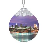 New York Night Xmas Ornament, Hanging Ornaments For Christmas Tree Holiday Decor Creative Gifts