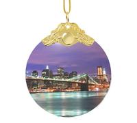 New York Night Xmas Ornament, Hanging Ornaments For Christmas Tree Holiday Decor Creative Gifts