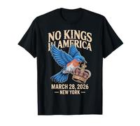 New York No Kings Protest March 28 2026 Resist Bluebird NY T-Shirt