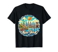 New York, NY Retro Vintage Postcard, Skyline T-Shirt