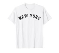 New York, NY Vintage Varsity Sports Navy Text Retro T-Shirt