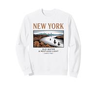 New York Old Water & Restless Light Vintage Art Sweatshirt