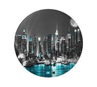 New York Paintings Custom 6cm Pin Badge-Iron Tinplate Material,Glossy Laminated,Single Sided Print-for Jackets,Bags