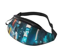 New York Paintings Printed Fanny Pack for Men Women Crossbody Waist Bag Pack Bum Bag with Adjustable Strap for Hiking Running Travel Cycling